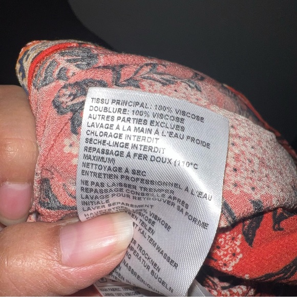 NWT BA&SH Gabriel floral long sleeve cutout Dress - Picture 13 of 14